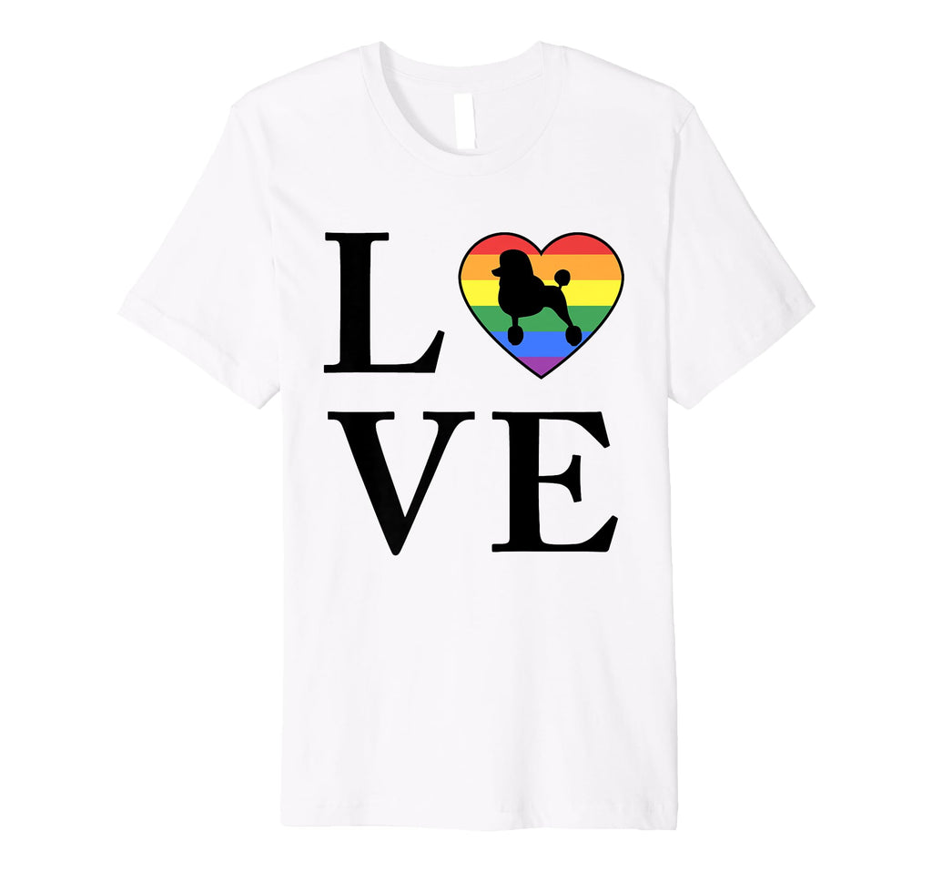 Dog Breed Poodle Word Love Typography T-Shirt - Fun Novelty Design Unisex - T-Shirt, Sweatshirt, Hoodie