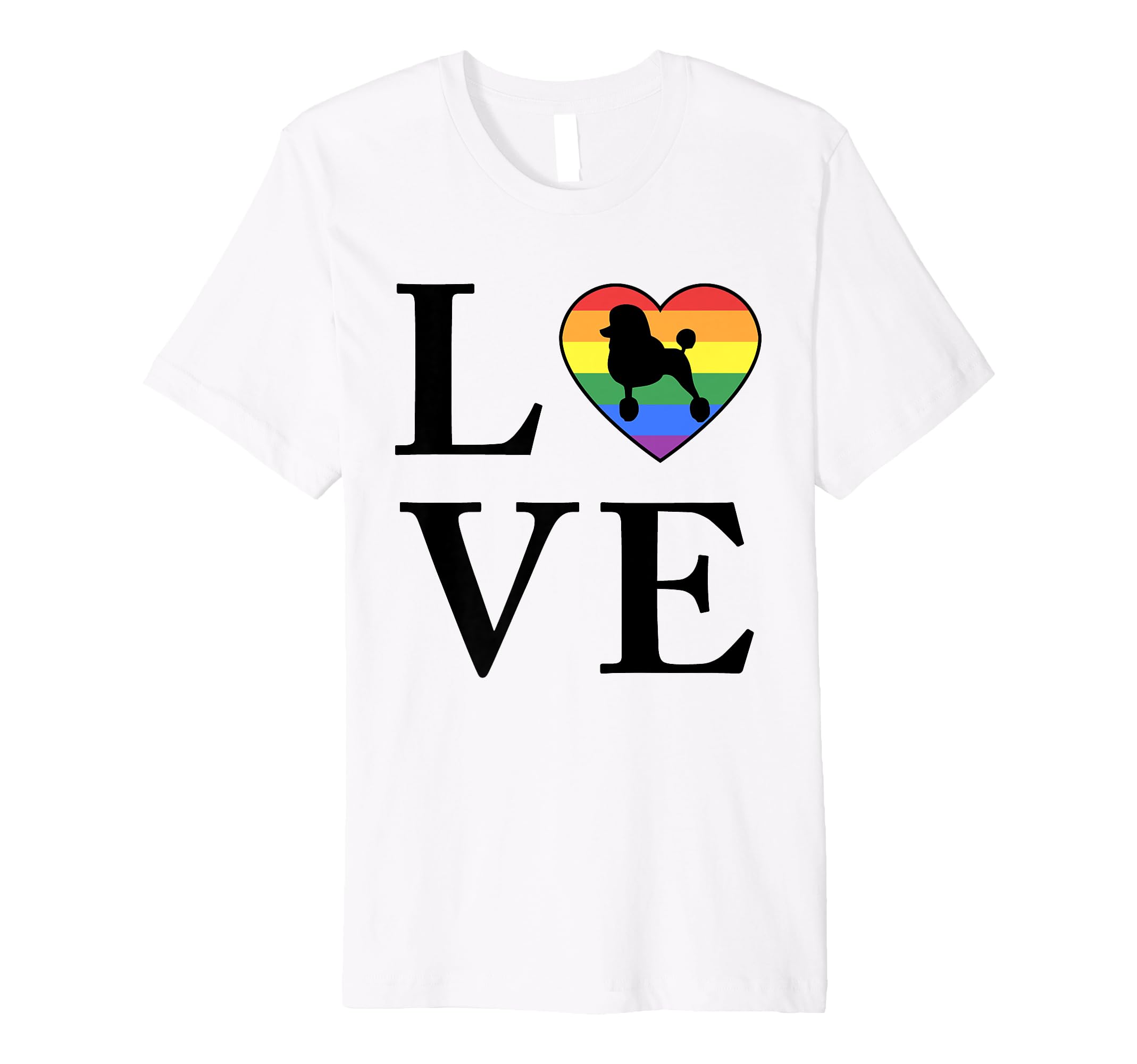 Dog Breed Poodle Word Love Typography T-Shirt - Fun Novelty Design Unisex - T-Shirt, Sweatshirt, Hoodie