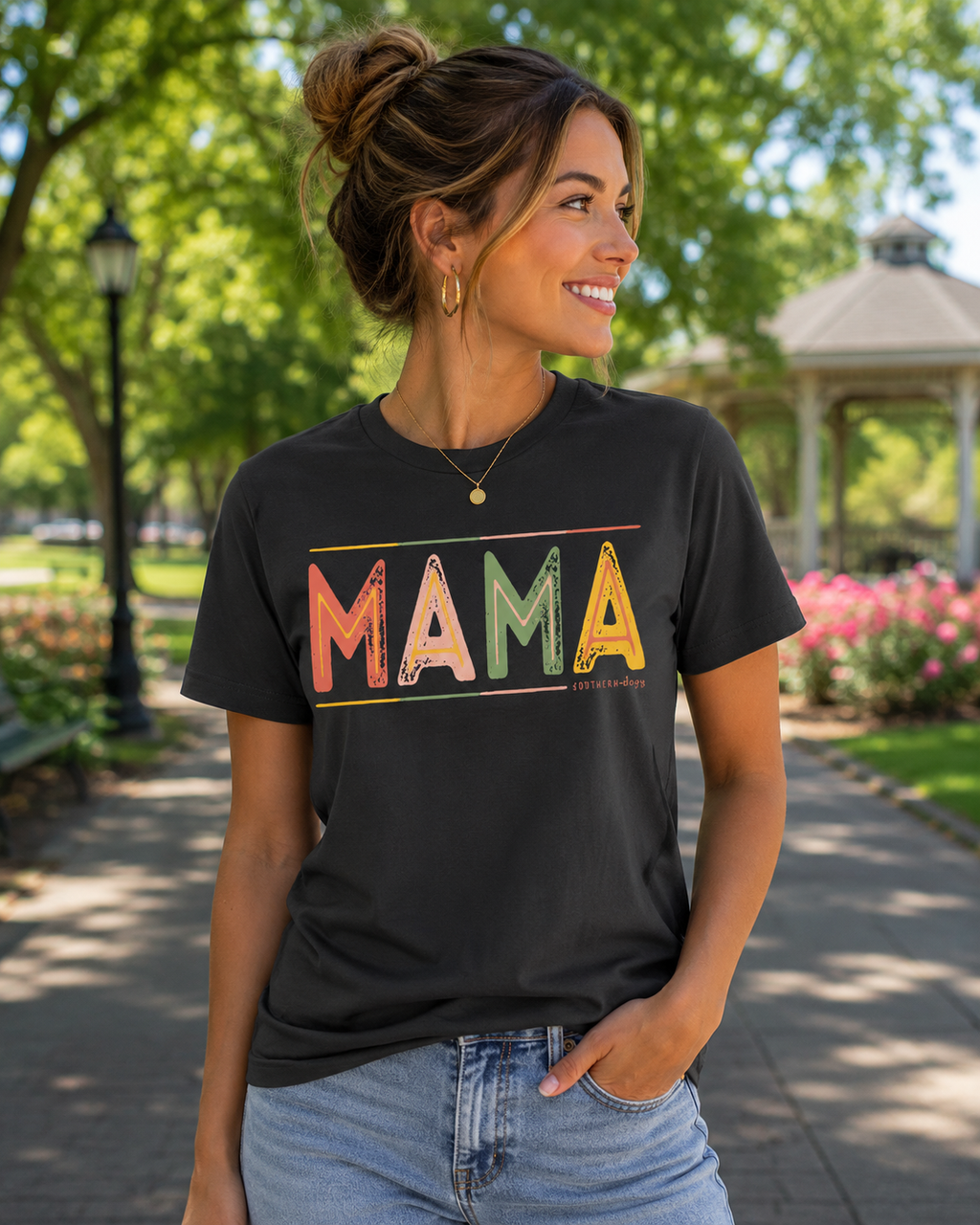 Southernology Statement Collection Mama Color Block - Adult & Kids T-Shirts, Sweatshirts & Hoodies apparel design preview 1