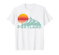 Portland Mountain Sunset 80S T-Shirt - Novelty Apparel Unisex - T-Shirt, Sweatshirt, Hoodie