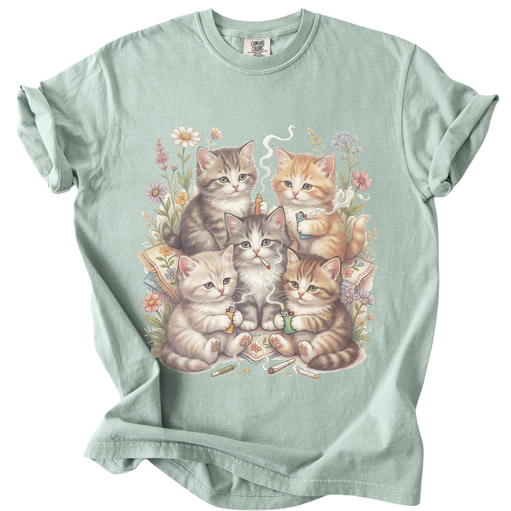 Smoking Kittens - Adult & Kids T-Shirts, Sweatshirts & Hoodies apparel design preview 2