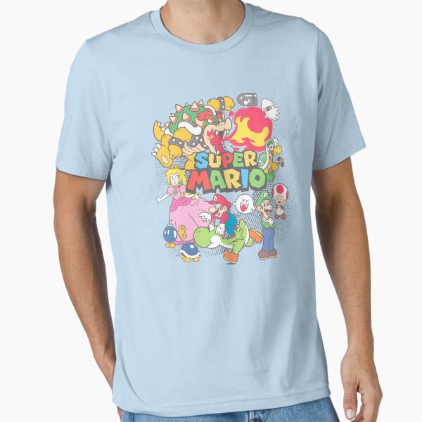 Super Mario Group Shot Collage Poster - Adult & Kids T-Shirts, Sweatshirts & Hoodies apparel design preview 1