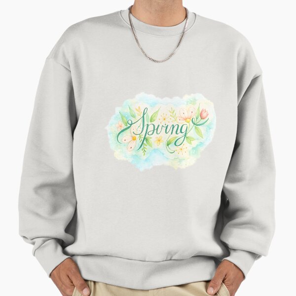 Spring Floral Script Watercolor Botanical Lettering - Adult & Kids T-Shirts, Sweatshirts & Hoodies apparel design preview 1