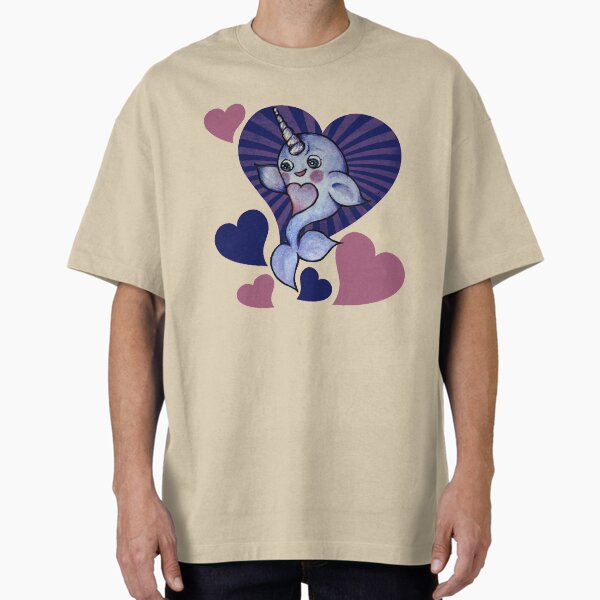 Narwhal with hears - Adult & Kids T-Shirts, Sweatshirts & Hoodies apparel design preview 1