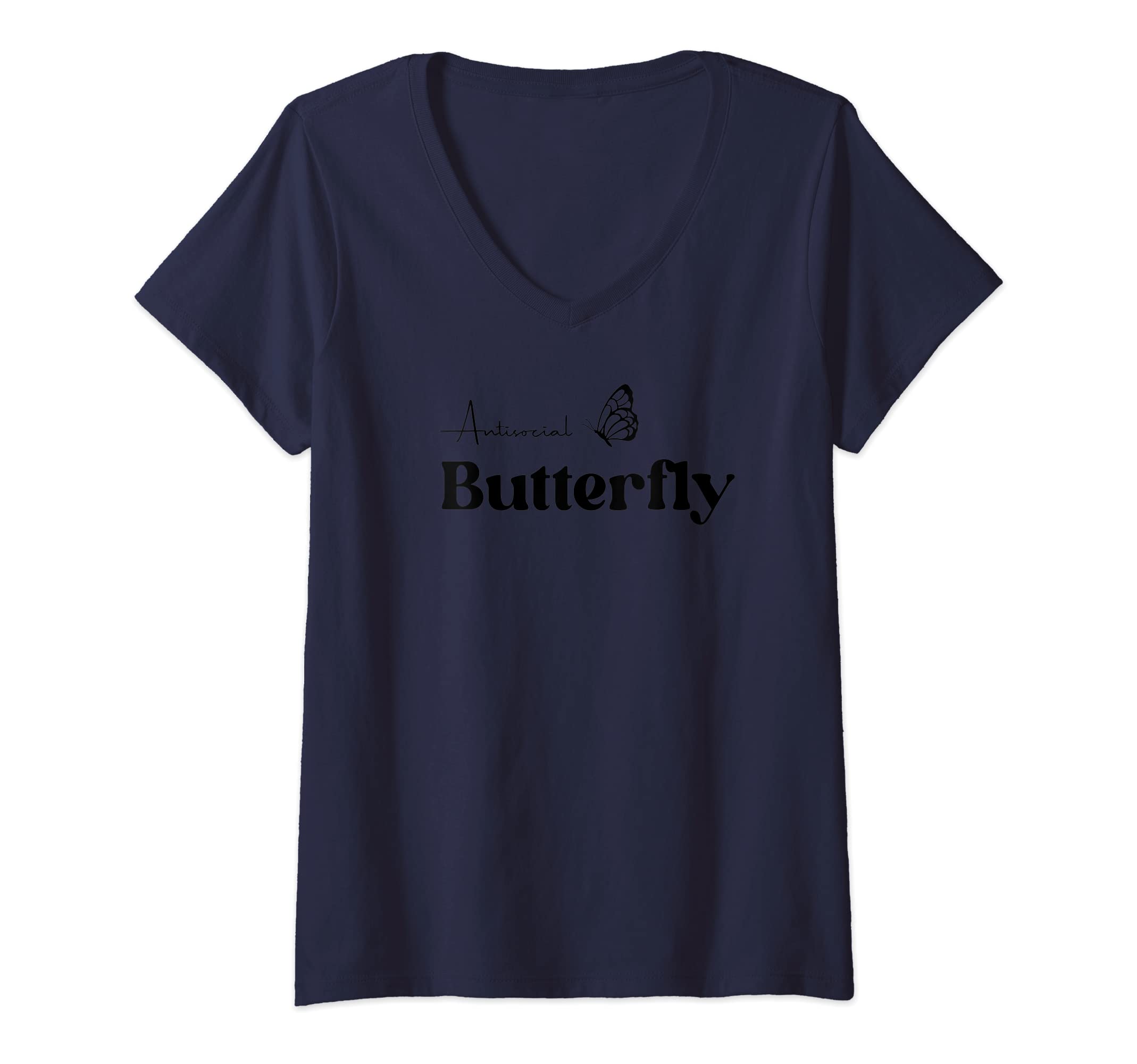 Womens Antisocial Butterfly Trendy T-Shirt - Aesthetic Graphic Men Women - T-Shirt, Sweatshirt, Hoodie