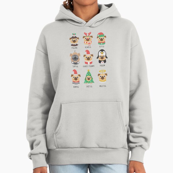 Christmas pug - Adult & Kids T-Shirts, Sweatshirts & Hoodies apparel design preview 1