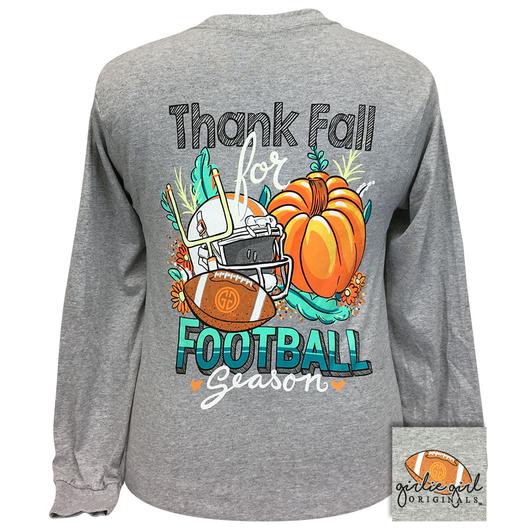 Girlie Girl Originals Thank Fall Football Season - Adult & Kids T-Shirts, Sweatshirts & Hoodies apparel design preview 1
