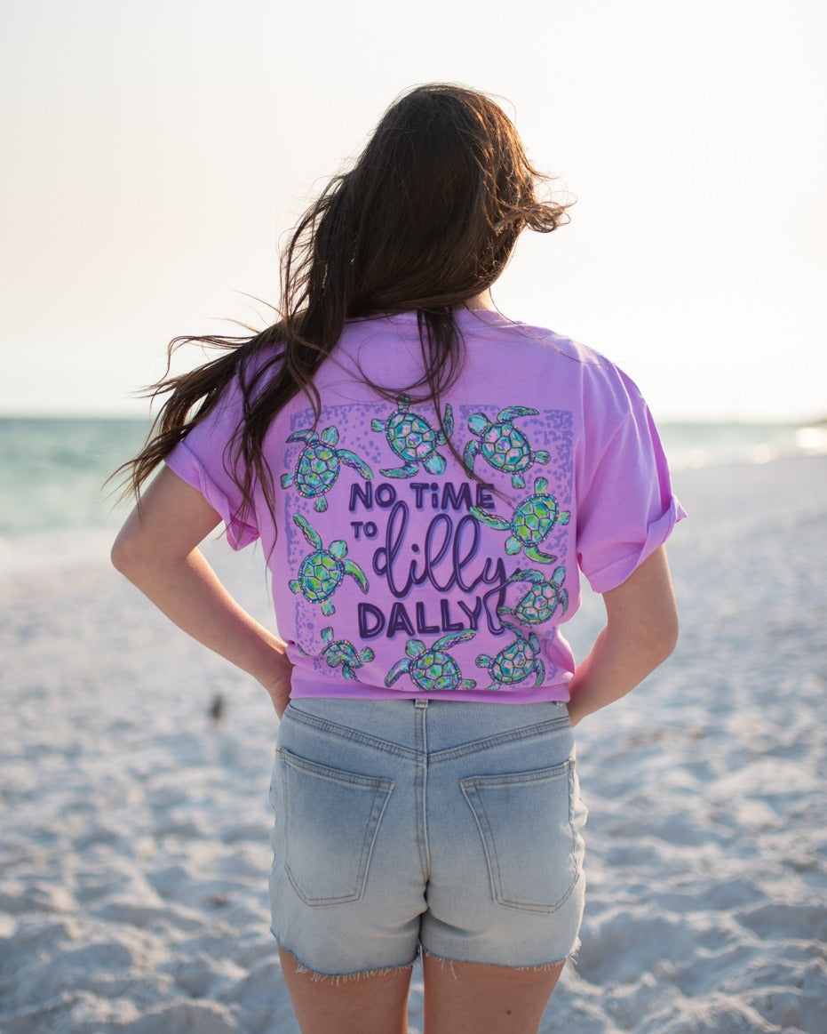 Southernology Dilly Dally Turtles Comfort Colors - Adult & Kids T-Shirts, Sweatshirts & Hoodies apparel design preview 1