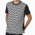 Black White Color waves Style Artist Palette cool - Adult & Kids T-Shirts, Sweatshirts & Hoodies apparel design preview 1