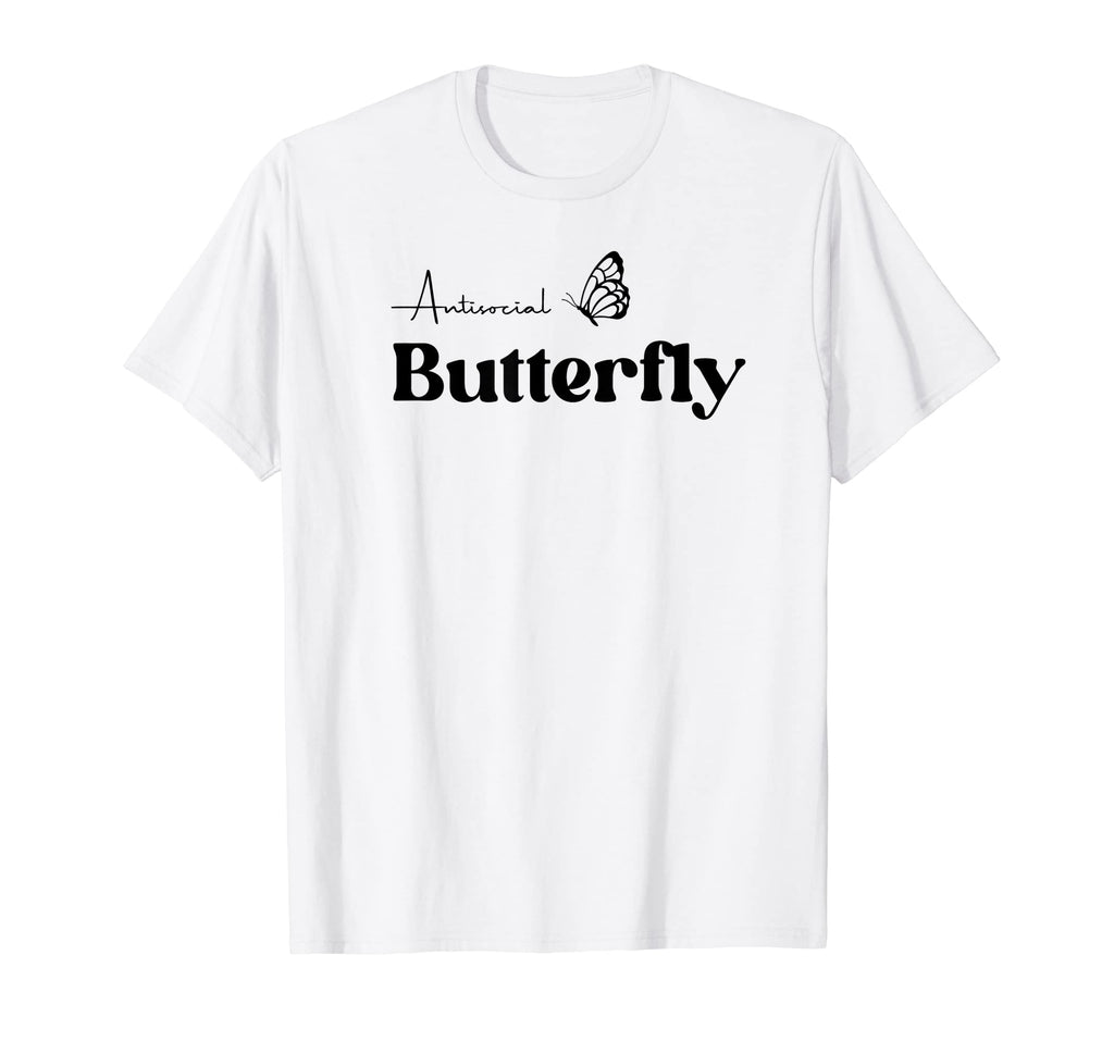 Antisocial Butterfly Trendy Womens T-Shirt - Fun Novelty Design Unisex - T-Shirt, Sweatshirt, Hoodie