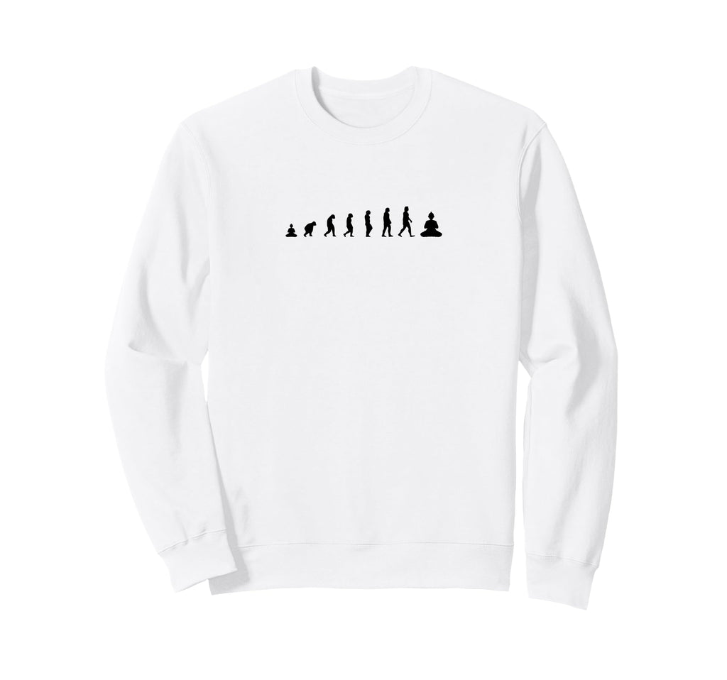 Zen Buddha Evolution Meditation Sweatshirt - Graphic Print Unisex - T-Shirt, Sweatshirt, Hoodie