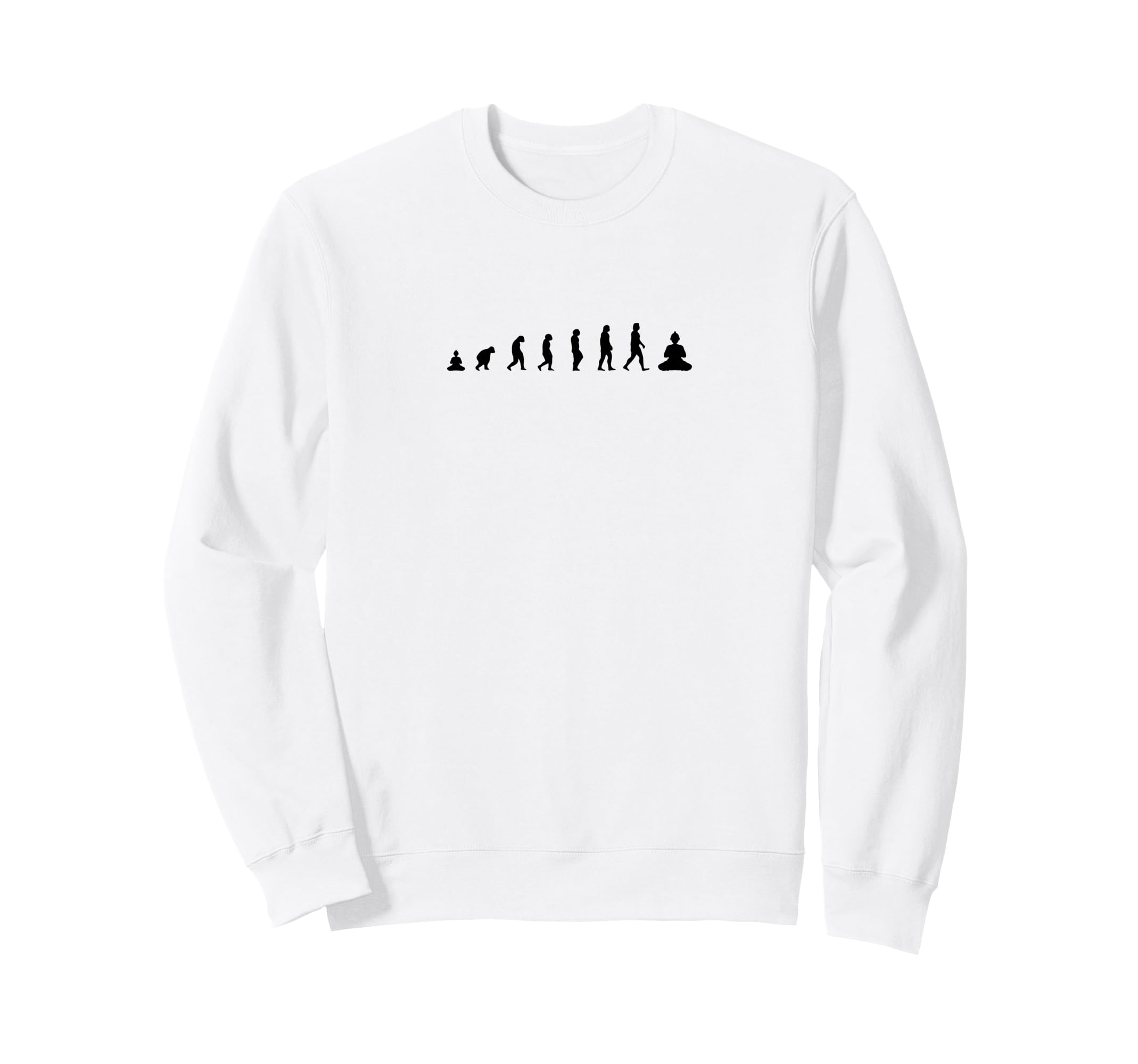 Zen Buddha Evolution Meditation Sweatshirt - Graphic Print Unisex - T-Shirt, Sweatshirt, Hoodie