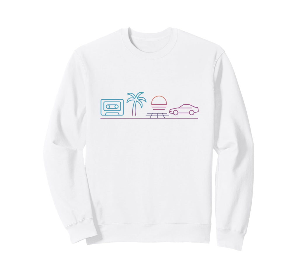 80S Synthwave Sweatshirt - Casual Everyday Wear Unisex - T-Shirt, Sweatshirt, Hoodie