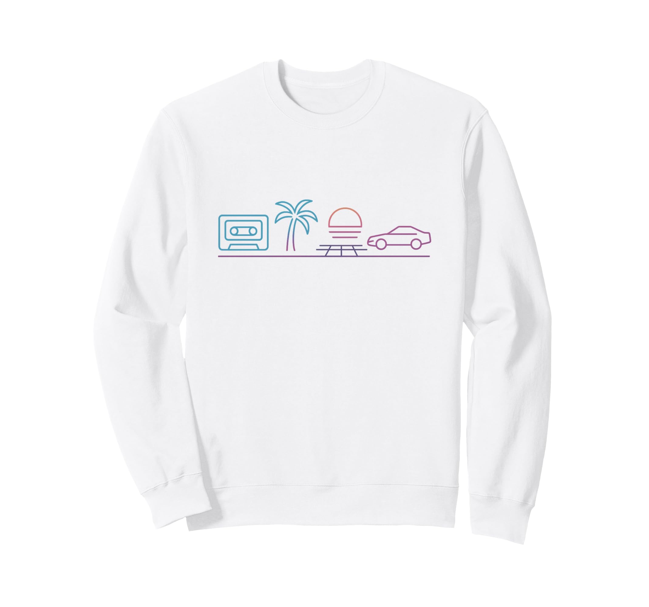 80S Synthwave Sweatshirt - Casual Everyday Wear Unisex - T-Shirt, Sweatshirt, Hoodie