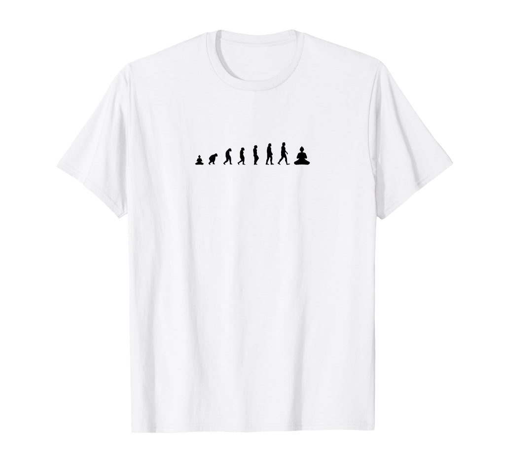Zen Buddha Evolution Meditation T-Shirt - Trendy Graphic Unisex - T-Shirt, Sweatshirt, Hoodie
