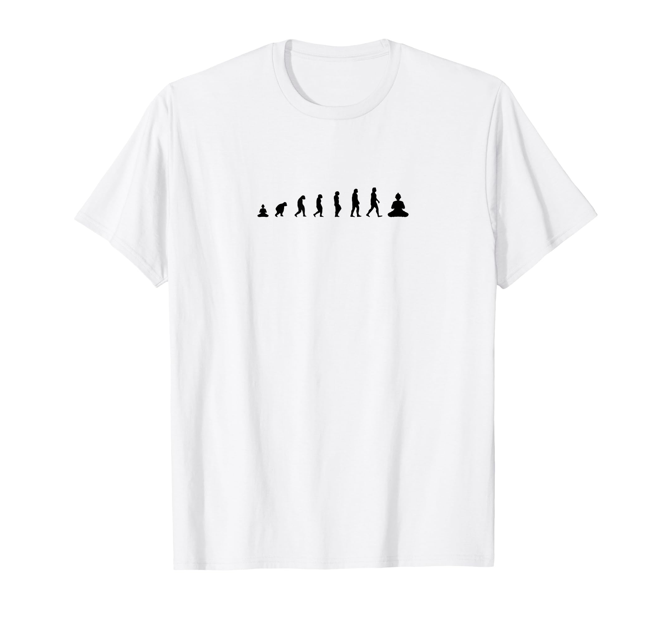Zen Buddha Evolution Meditation T-Shirt - Trendy Graphic Unisex - T-Shirt, Sweatshirt, Hoodie