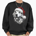 Golden Retriever Christmas Festive Dog with Santa Hat - Adult & Kids T-Shirts, Sweatshirts & Hoodies apparel design preview 1