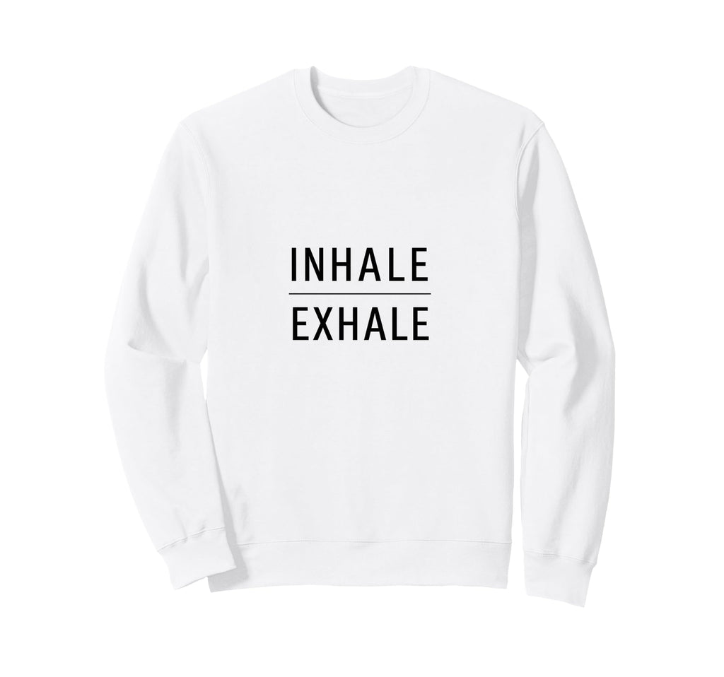 Inhale Exhale Minimalist Meditation Sweatshirt - Novelty Apparel Men Women - T-Shirt, Sweatshirt, Hoodie