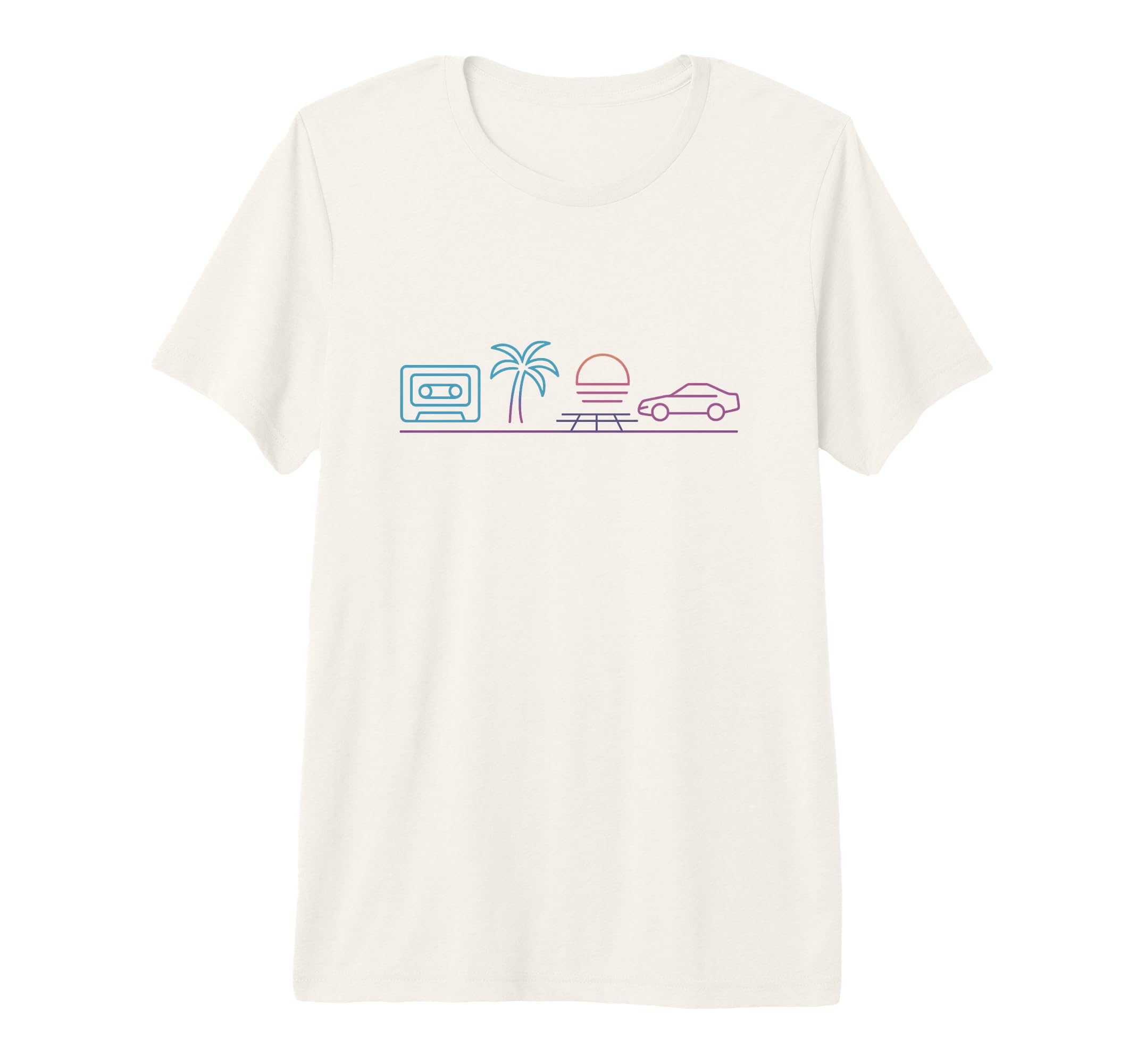 80S Synthwave Tri Blend T-Shirt - Unique Graphic for Adults - T-Shirt, Sweatshirt, Hoodie