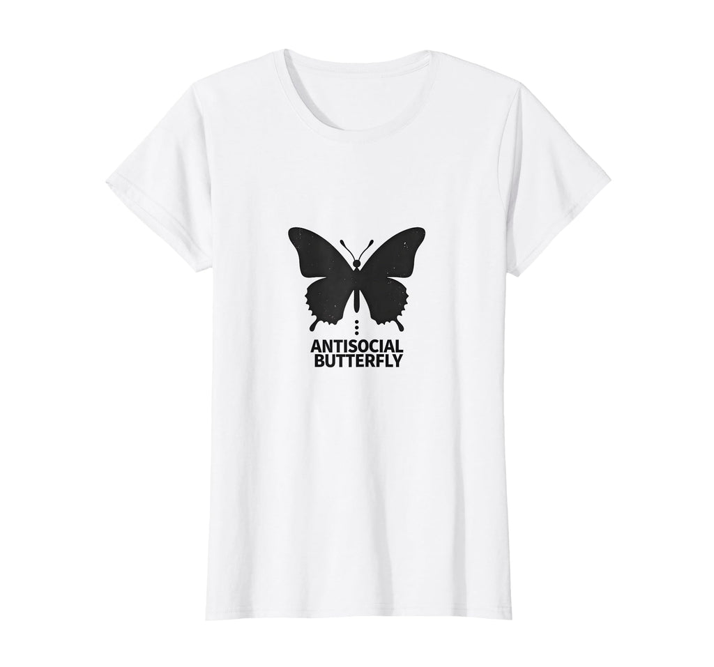 Antisocial Butterfly Minimalist T-Shirt - Streetwear Style for Adults - T-Shirt, Sweatshirt, Hoodie