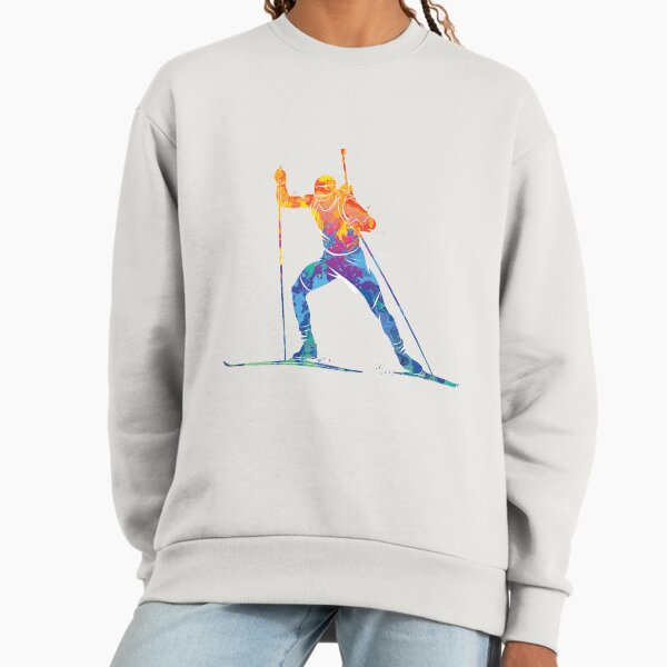 Watercolor Biathlon - Adult & Kids T-Shirts, Sweatshirts & Hoodies apparel design preview 1