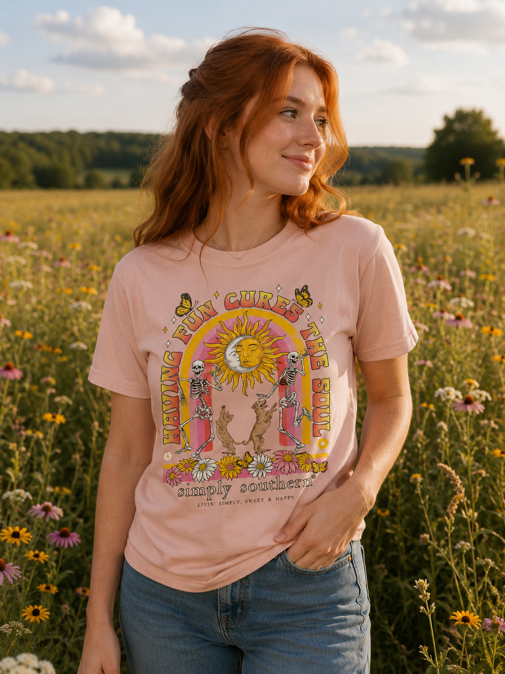 SALE Simply Southern Fun Cures The Soul - Adult & Kids T-Shirts, Sweatshirts & Hoodies apparel design preview 1