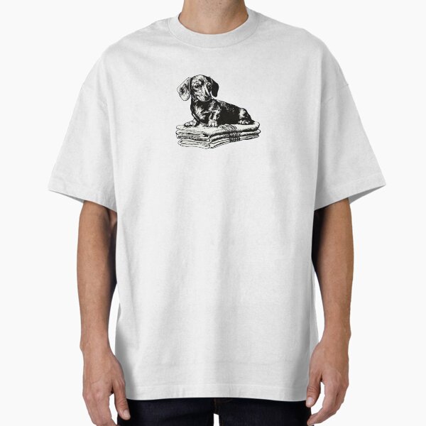 Cute dog sits on stacked blankets - Adult & Kids T-Shirts, Sweatshirts & Hoodies apparel design preview 1