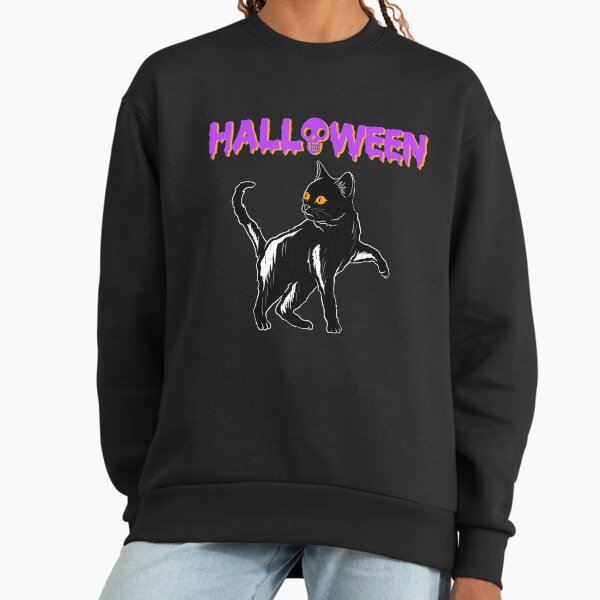 Halloween Black Cat Holiday - Adult & Kids T-Shirts, Sweatshirts & Hoodies apparel design preview 1