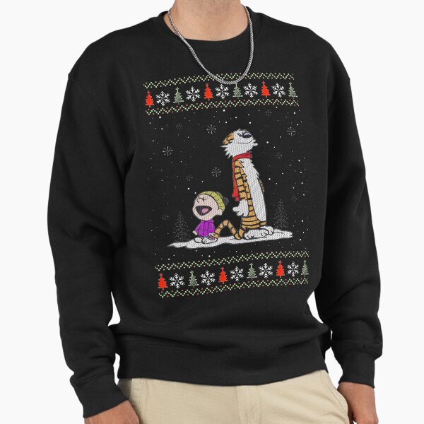 Festive Calvin Hobbes Ugly Sweater Design Limited - Adult & Kids T-Shirts, Sweatshirts & Hoodies apparel design preview 1