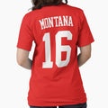 Joe Montana #16 Jersey Typography Art Classic - Adult & Kids T-Shirts, Sweatshirts & Hoodies apparel design preview 1