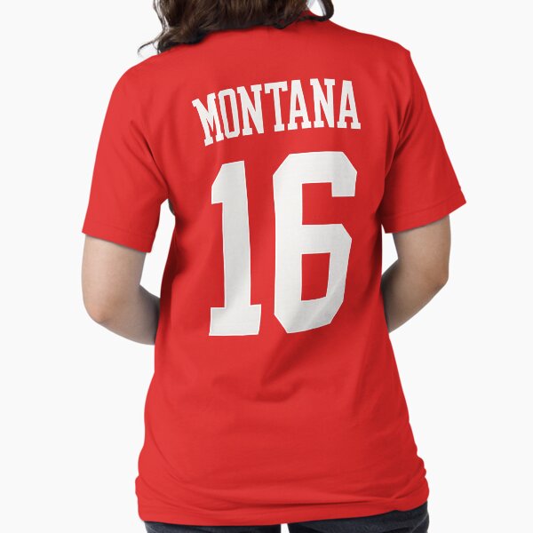 Joe Montana #16 Jersey Typography Art Classic - Adult & Kids T-Shirts, Sweatshirts & Hoodies apparel design preview 1