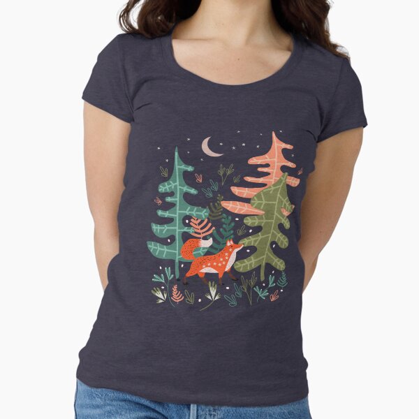 Evergreen Fox Tale Fitted Scoop - Adult & Kids T-Shirts, Sweatshirts & Hoodies apparel design preview 1
