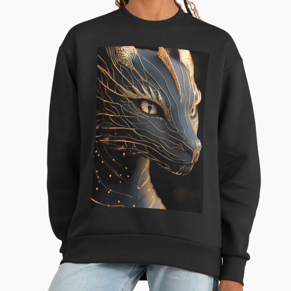 Dragon Mythic Power Golden Line Fantasy Art - Adult & Kids T-Shirts, Sweatshirts & Hoodies apparel design preview 1