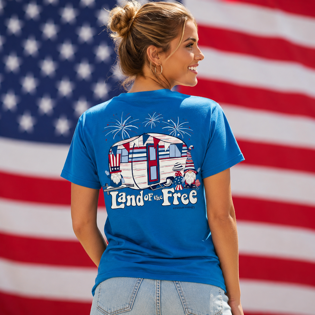 Southernology Land of the Free Gnomes USA Comfort - Adult & Kids T-Shirts, Sweatshirts & Hoodies apparel design preview 1