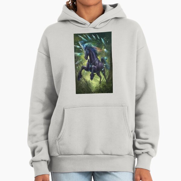 Fantasy Animals The Legendary Black Unicorn - Adult & Kids T-Shirts, Sweatshirts & Hoodies apparel design preview 1