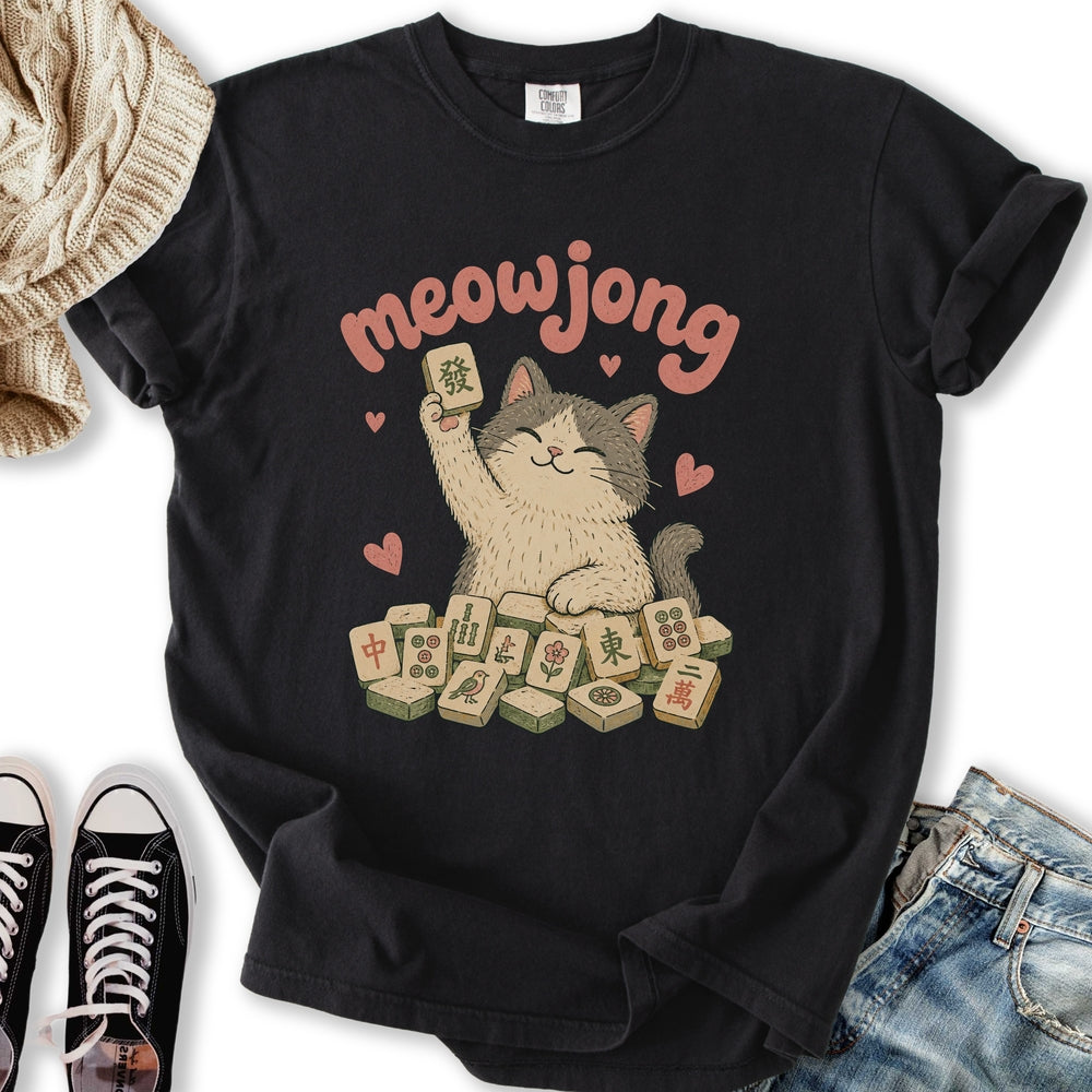 MeowJong Kitten - Adult & Kids T-Shirts, Sweatshirts & Hoodies apparel design preview 2