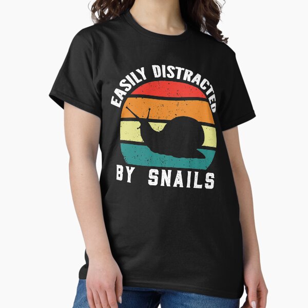 Easily Distracted By Snails (Funny Gift For Snail - Adult & Kids T-Shirts, Sweatshirts & Hoodies apparel design preview 1