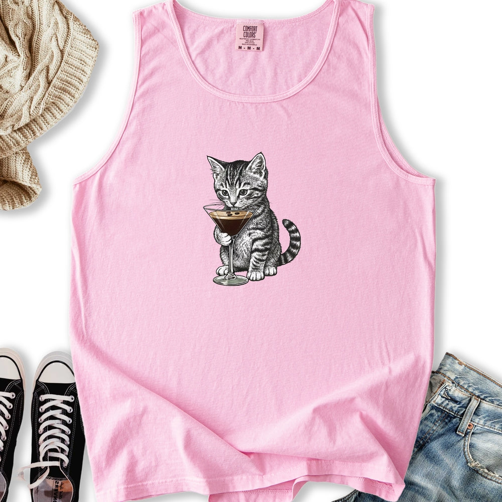 Kitten Espresso Martini Tank Top - Adult & Kids T-Shirts, Sweatshirts & Hoodies apparel design preview 1