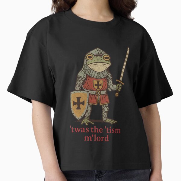 'Twas the 'Tism, M'Lord Medieval Frog Knight Meme - Adult & Kids T-Shirts, Sweatshirts & Hoodies apparel design preview 1
