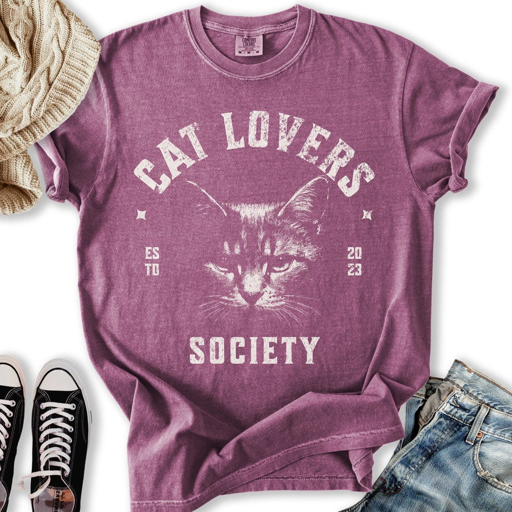 Cat Lovers Society - Adult & Kids T-Shirts, Sweatshirts & Hoodies apparel design preview 1