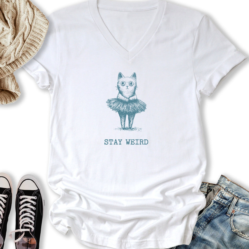 Stay Weird V-Neck - Adult & Kids T-Shirts, Sweatshirts & Hoodies apparel design preview 2