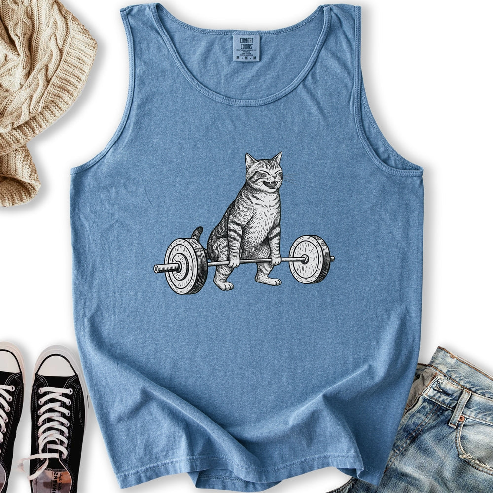 Deadlift Cat Tank - Adult & Kids T-Shirts, Sweatshirts & Hoodies apparel design preview 2