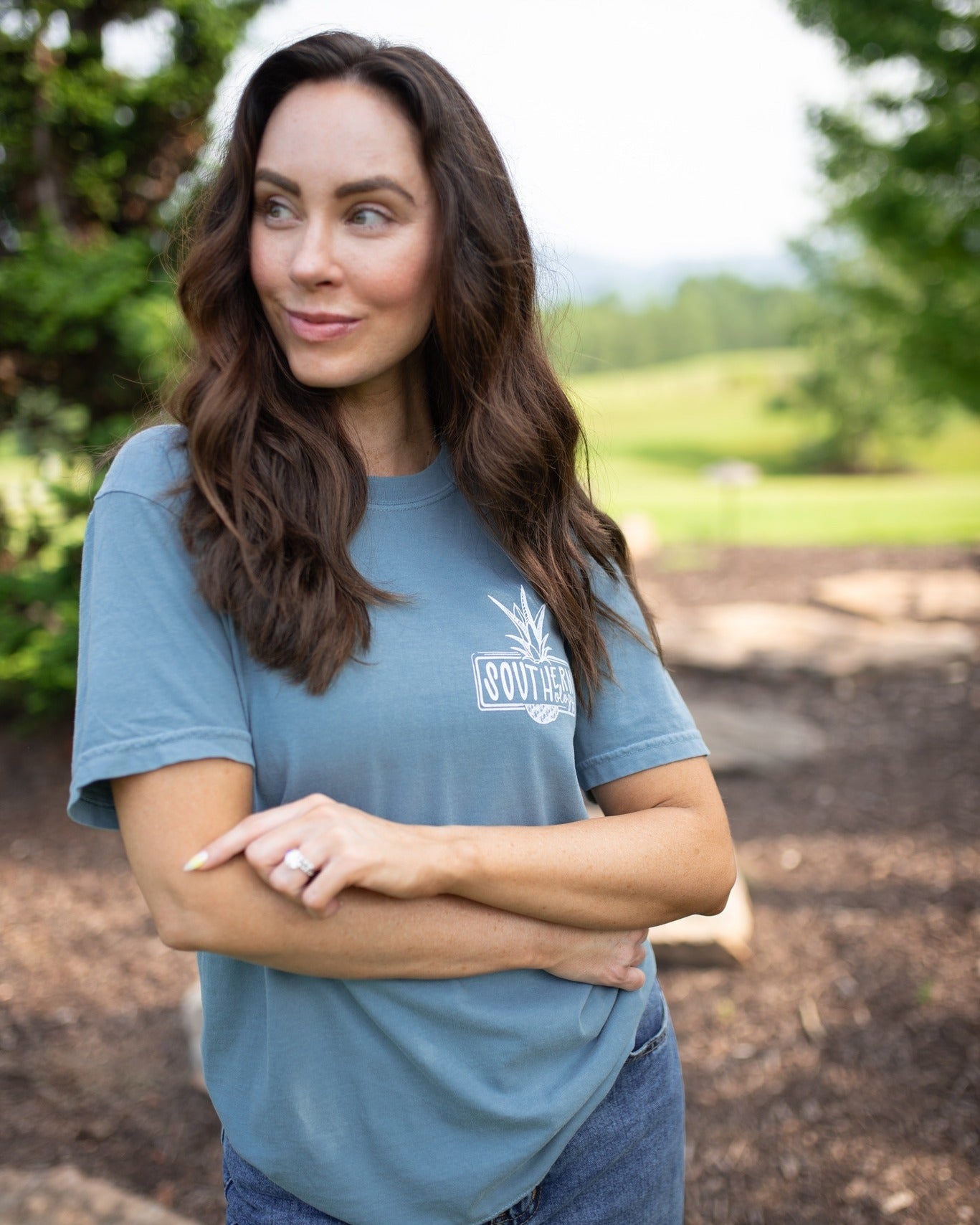 Southernology Bright Side Bouquet Comfort Colors - Adult & Kids T-Shirts, Sweatshirts & Hoodies apparel design preview 2