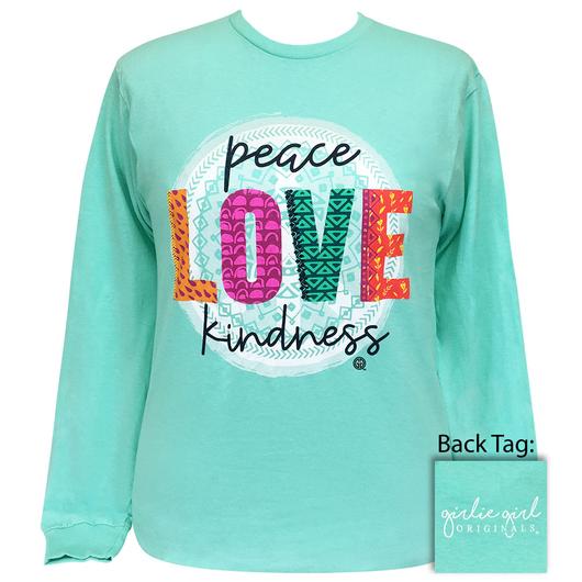 Girlie Girl Originals Preppy Peace Love Kindness - Adult & Kids T-Shirts, Sweatshirts & Hoodies apparel design preview 1
