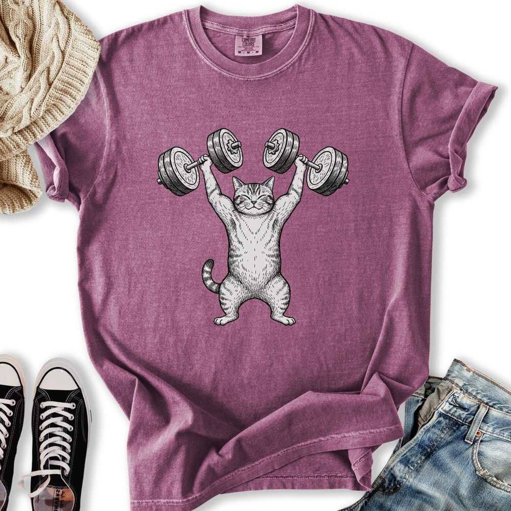 Dumb Bell Cat - Adult & Kids T-Shirts, Sweatshirts & Hoodies apparel design preview 1