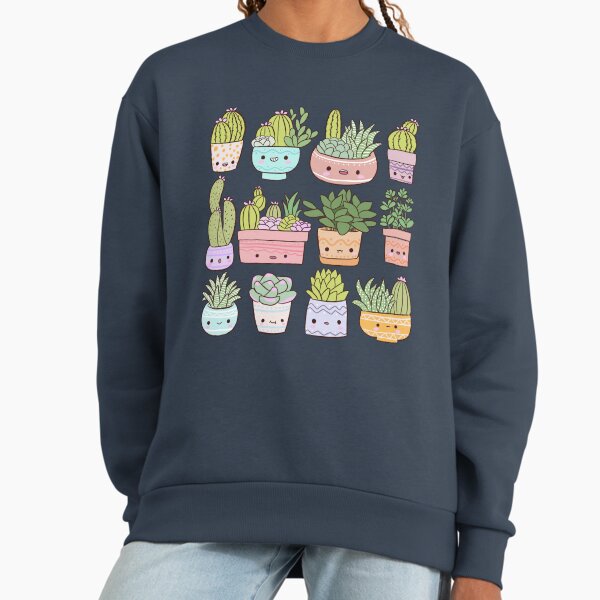 Kawaii succulents pattern - Adult & Kids T-Shirts, Sweatshirts & Hoodies apparel design preview 1