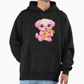 Pink Dog with Pizza Slice - Adult & Kids T-Shirts, Sweatshirts & Hoodies apparel design preview 1