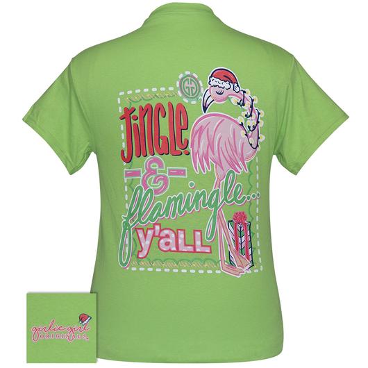 Girlie Girl Originals Preppy Jingle And Flamingle - Adult & Kids T-Shirts, Sweatshirts & Hoodies apparel design preview 1
