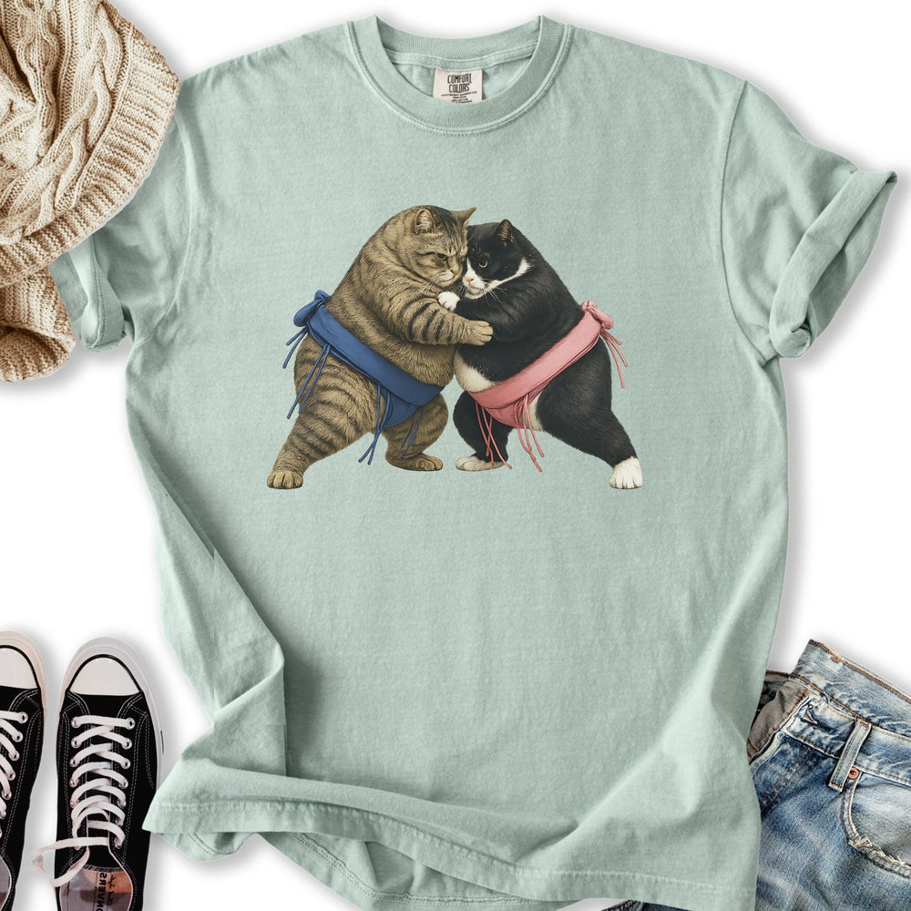 Sumo Wrestling Cats - Adult & Kids T-Shirts, Sweatshirts & Hoodies apparel design preview 1