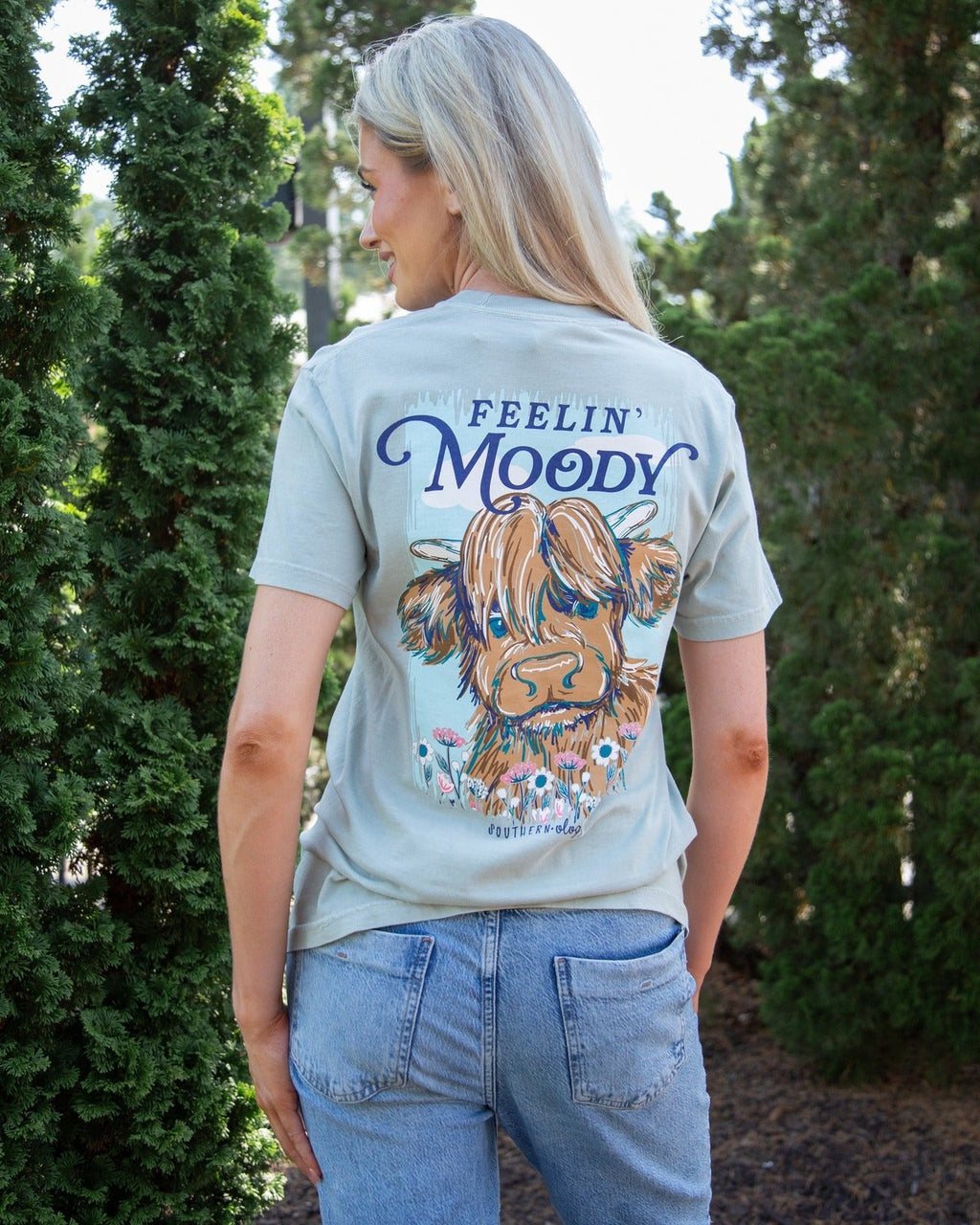 Southernology Feelin' Moody Cow Comfort Colors - Adult & Kids T-Shirts, Sweatshirts & Hoodies apparel design preview 1